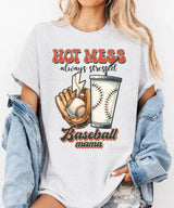 Hot Mess Stressed Baseball Mama Shirt – Funny Baseball Mom Tee or Sweatshirt - Woven Mama