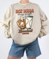 Hot Mess Stressed Baseball Mama Shirt – Funny Baseball Mom Tee or Sweatshirt