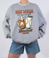Hot Mess Stressed Baseball Mama Shirt – Funny Baseball Mom Tee or Sweatshirt