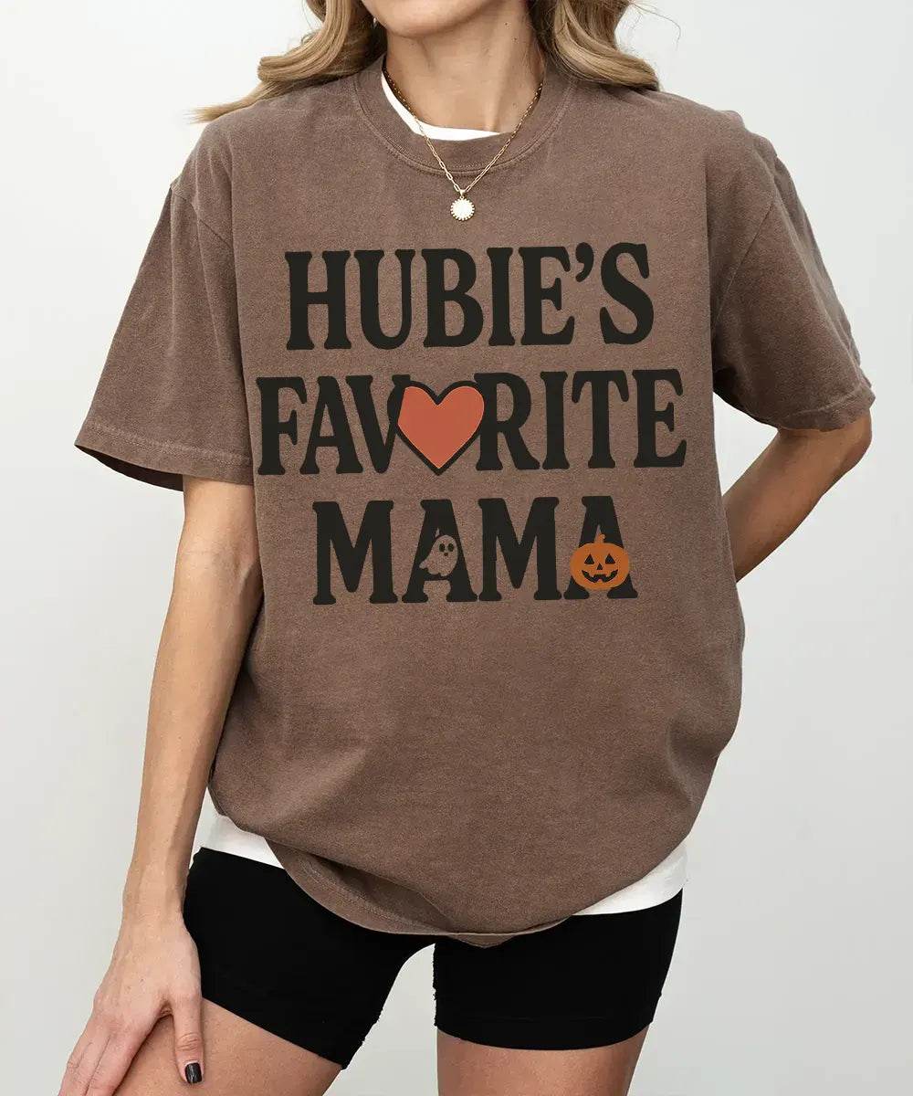 Hubie’s Favorite Mama Halloween Comfort Colors® T-Shirt or Crewneck Sweatshirt - Woven Mama