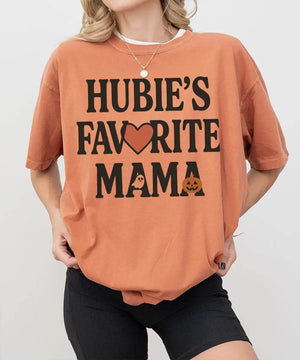 Hubie’s Favorite Mama Halloween Comfort Colors® T-Shirt or Crewneck Sweatshirt - Woven Mama
