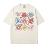 Floral Mom Life T-Shirt – Comfort Colors Tee with Cute Colorful Flower Design & Motherhood Words - Woven Mama