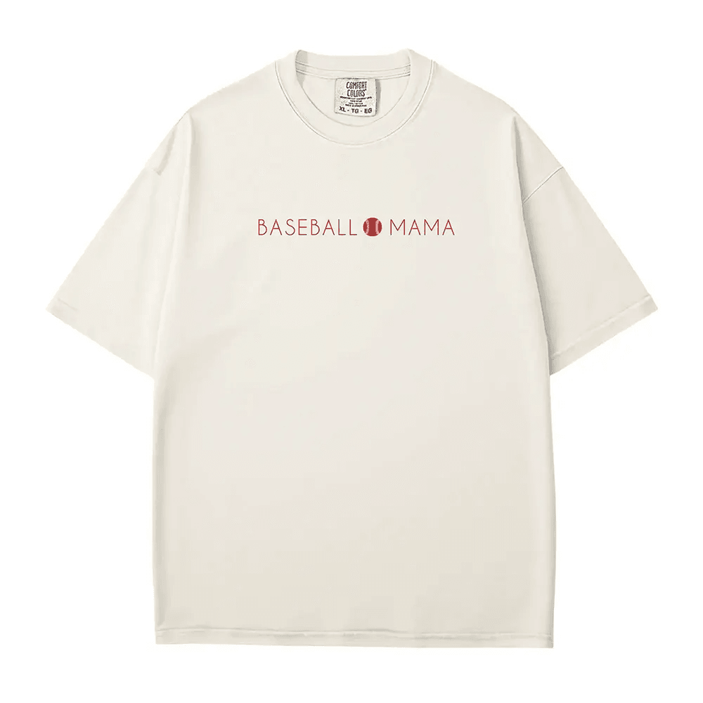 Baseball Mama T-Shirt – Minimalist Sports Mom Tee - Woven Mama