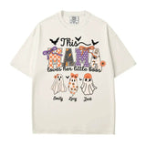 Custom Halloween Mama Comfort Colors T-Shirt or Crewneck Sweatshirt – This Mama Loves Her Little Boos - Woven Mama
