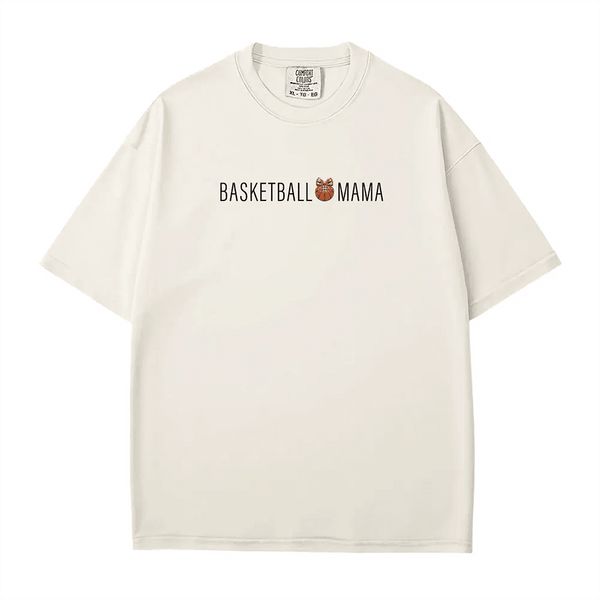 Basketball Mama T-Shirt – Minimalist Sports Mom Tee - Woven Mama
