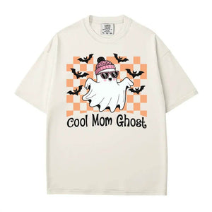 Cool Mom Ghost Halloween Comfort Colors T-Shirt or Sweatshirt – Funny Spooky Season Shirt - Woven Mama