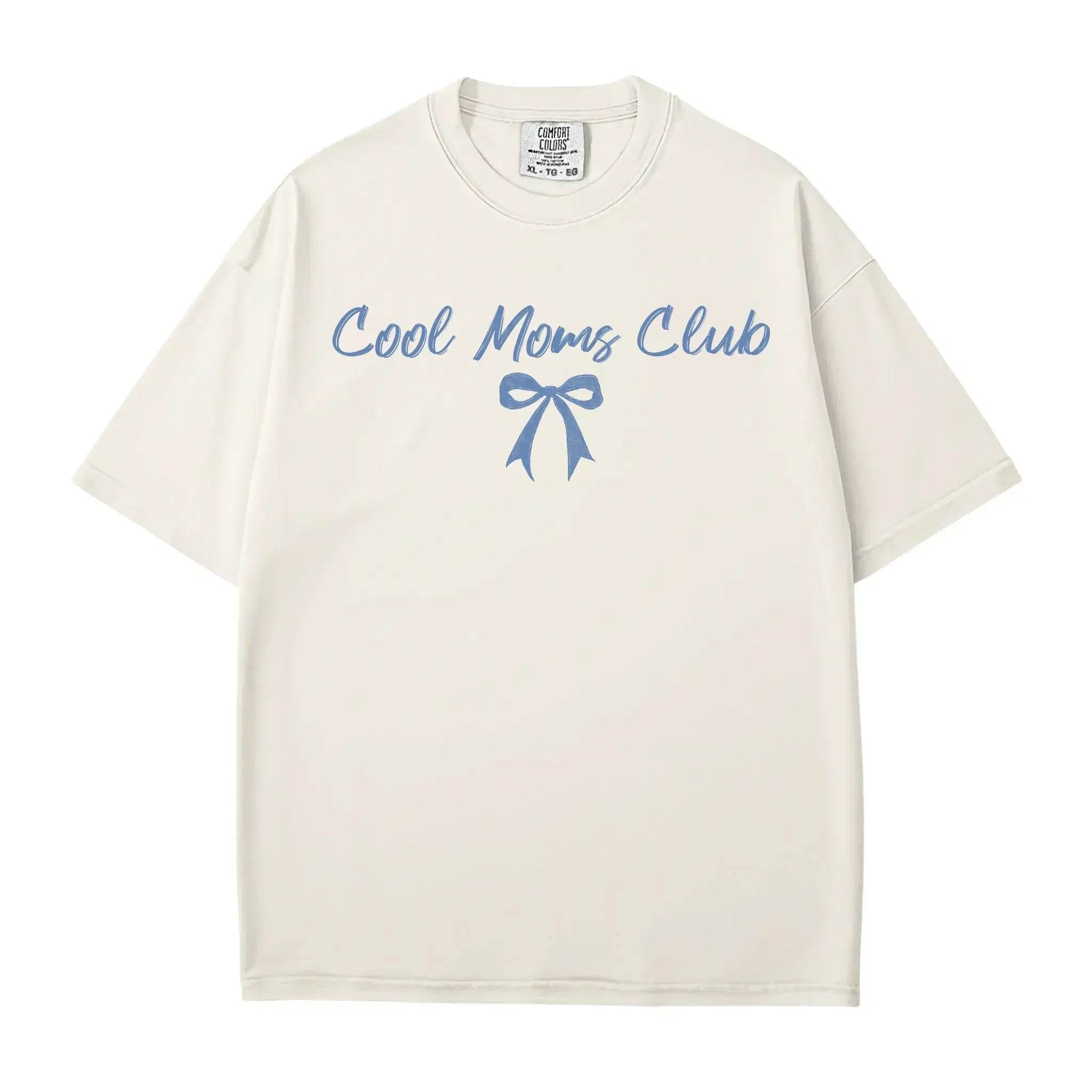 Cool Moms Club T-Shirt – Coquette Aesthetic Comfort Colors Tee for Stylish Moms - Woven Mama