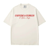 Caffeine & Cuddles Mom Life T-Shirt – Minimal Comfort Colors Tee for Tired Mamas - Woven Mama