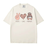 Peace Love Momlife T-Shirt – Leopard Print Comfort Colors Tee for Cool Moms - Woven Mama