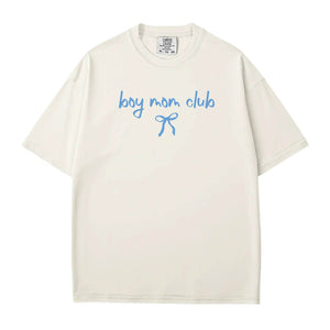 Boy Mom Club T-Shirt – Cute Boy Mom Coquette Comfort Colors Tee - Woven Mama