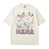 MAMA Comfort Colors® T-Shirt – Butterfly & Wildflower Mom Shirt - Woven Mama