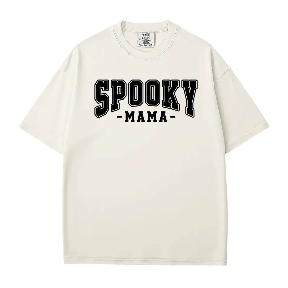Spooky Mama Comfort Colors® T-Shirt or Crewneck Sweatshirt – Halloween Mom Shirt - Woven Mama