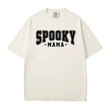 Spooky Mama Comfort Colors® T-Shirt or Crewneck Sweatshirt – Halloween Mom Shirt - Woven Mama
