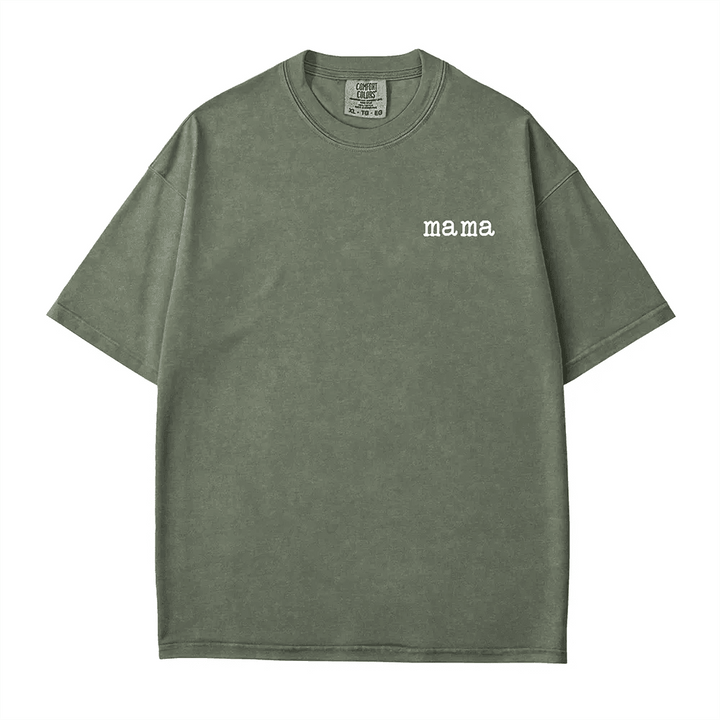 Mama Comfort Colors® T-Shirt – Minimalist Pocket Print Mom Shirt - Woven Mama