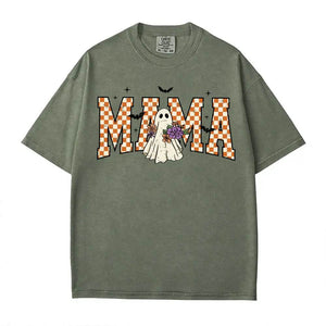 Halloween Mama Ghost Comfort Colors T-Shirt or Crewneck Sweatshirt - Woven Mama