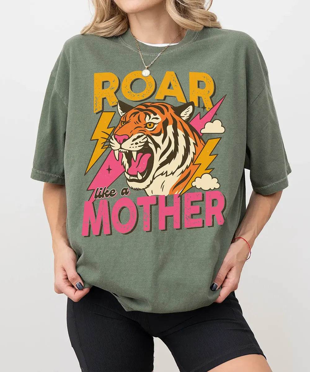Roar Like a Mother Comfort Colors® T-Shirt - Woven Mama
