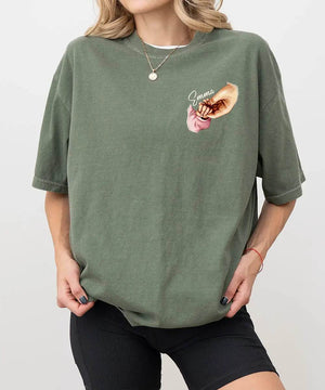 Custom Baby Name Mama Comfort Colors® T-Shirt – Personalized Mom & Baby Hand Holding Pocket Print Shirt - Woven Mama