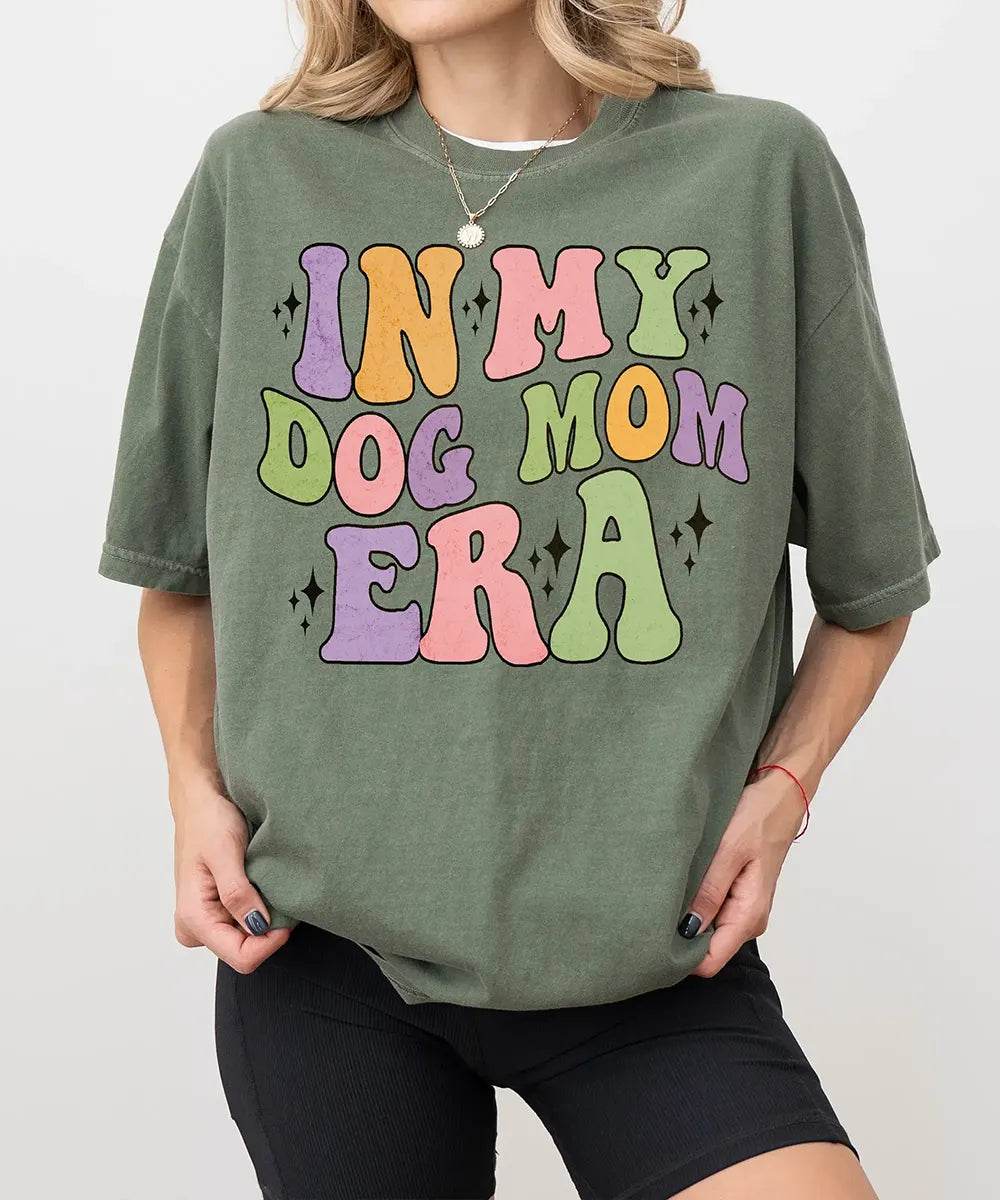 In My Dog Mom Era Comfort Colors® T-Shirt – Retro Pet Mom Shirt - Woven Mama