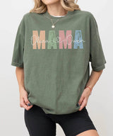Custom Mama Comfort Colors® T-Shirt – Personalized with Kids’ Names - Woven Mama