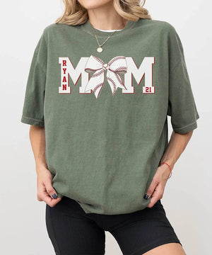 Custom Baseball T-Shirt – Personalized Player Name & Number Tee - Woven Mama