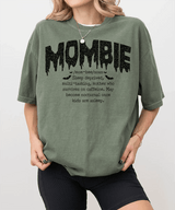Mombie Comfort Colors® T-Shirt or Crewneck Sweatshirt – Funny Mom Halloween Shirt - Woven Mama