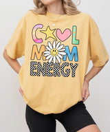Cool Mom Energy T-Shirt – Trendy Mom Comfort Colors Tee - Woven Mama