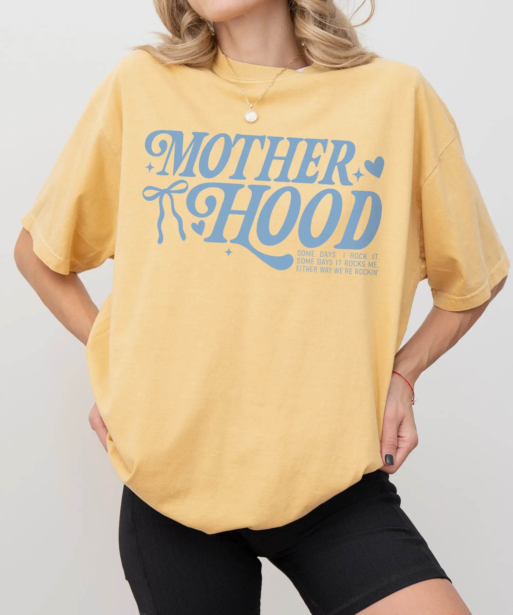 Motherhood “Some Days I Rock It…” T-Shirt – Comfort Colors Funny Mom Life Tee - Woven Mama