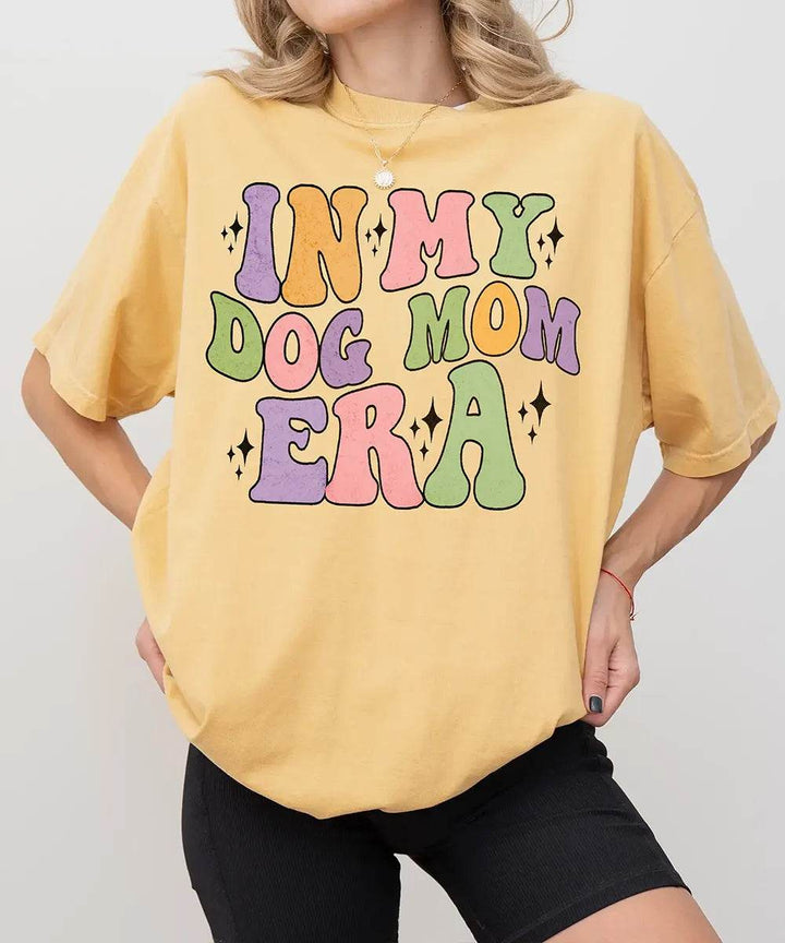 In My Dog Mom Era Comfort Colors® T-Shirt – Retro Pet Mom Shirt - Woven Mama