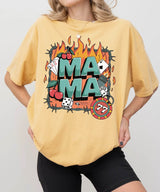 Mama T-Shirt – Vintage Wild Fire Comfort Colors Tee for Cool Moms - Woven Mama