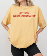 Boy Mom Chaos Coordinator T-Shirt – Funny Comfort Colors Tee for Moms of Boys - Woven Mama