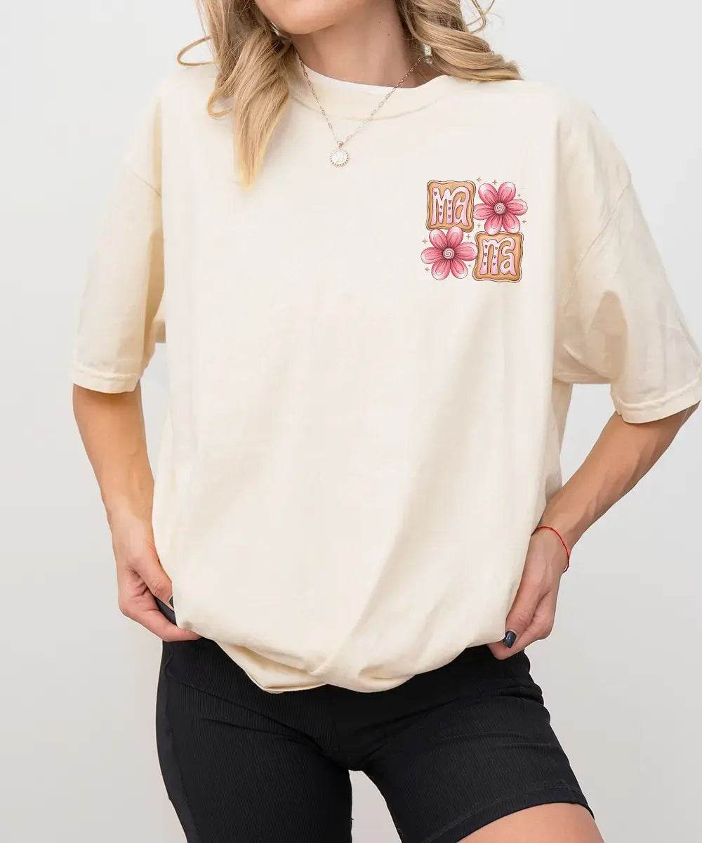 Mama Cookie Floral Shirt – Pocket Print Floral Mama Comfort Colors® Tee or Sweatshirt - Woven Mama