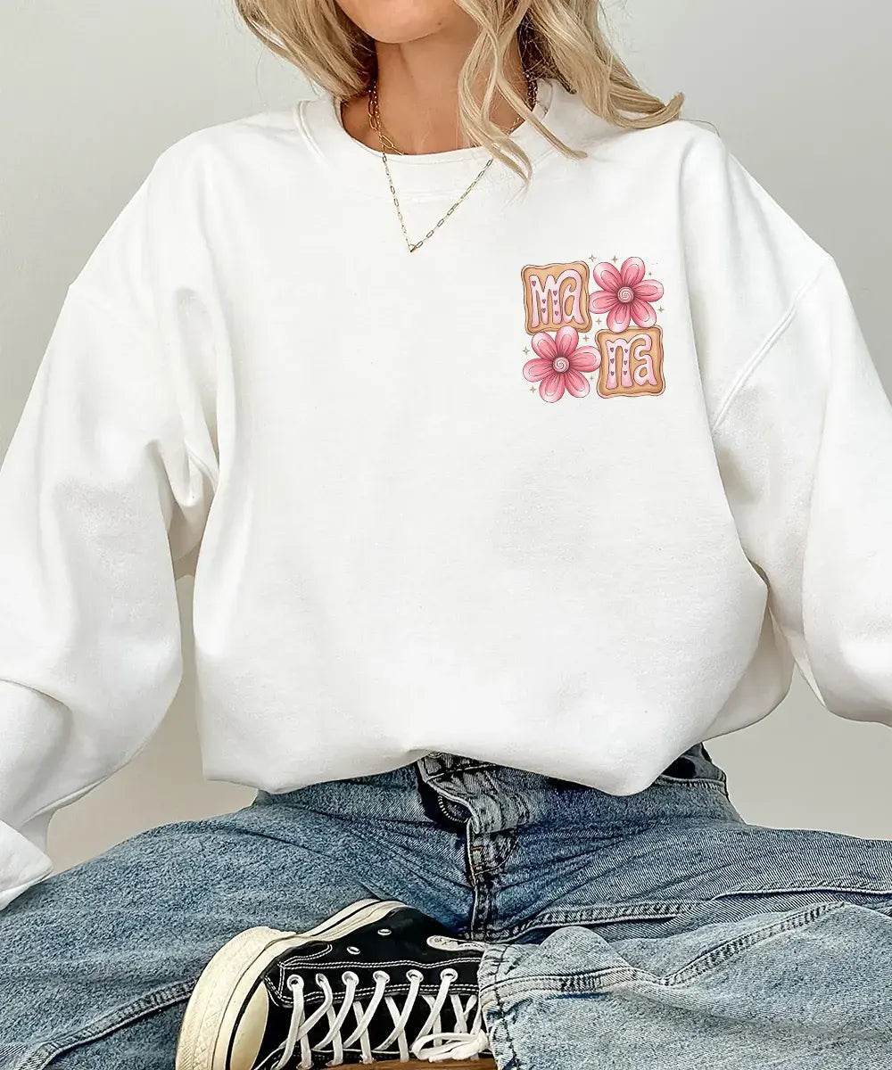 Mama Cookie Floral Shirt – Pocket Print Floral Mama Comfort Colors® Tee or Sweatshirt - Woven Mama