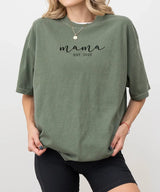 Mama Est. Minimalist Shirt – Custom Year Mom Comfort Colors® T-Shirt or Sweatshirt