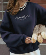 Mama Est. Minimalist Shirt – Custom Year Mom Comfort Colors® T-Shirt or Sweatshirt - Woven Mama