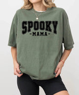 Spooky Mama Comfort Colors® T-Shirt or Crewneck Sweatshirt – Halloween Mom Shirt - Woven Mama