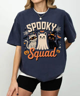 Spooky Squad Halloween Comfort Colors T-Shirt or Crewneck Sweatshirt – Cute Cats Mom Halloween Shirt - Woven Mama