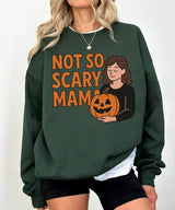 Not So Scary Mama Comfort Colors® T-Shirt or Crewneck Sweatshirt - Halloween Mom Shirt - Woven Mama