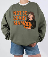 Not So Scary Mama Comfort Colors® T-Shirt or Crewneck Sweatshirt - Halloween Mom Shirt - Woven Mama