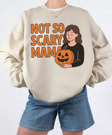 Not So Scary Mama Comfort Colors® T-Shirt or Crewneck Sweatshirt - Halloween Mom Shirt - Woven Mama