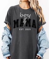 Custom Boy Mama T-Shirt – Personalized Year “Est.” Comfort Colors® Tee - Woven Mama