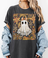 Floral Ghost Mama Halloween Comfort Colors T-Shirt or Sweatshirt – Retro Fall Spooky Season Shirt - Woven Mama