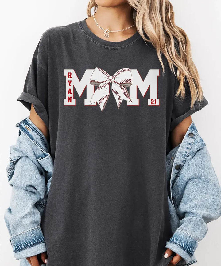 Custom Baseball T-Shirt – Personalized Player Name & Number Tee - Woven Mama