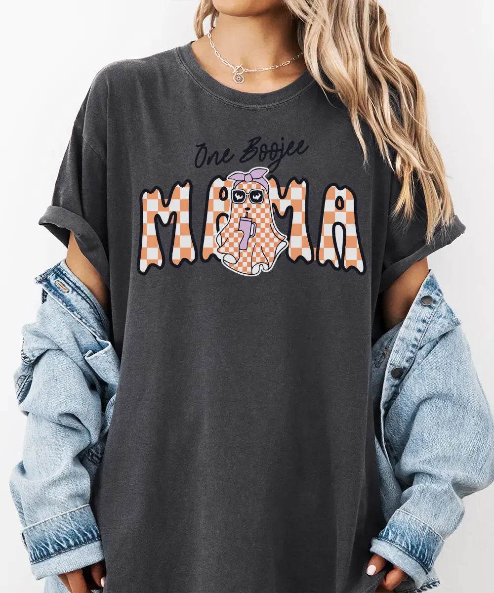 One Boojee Mama Comfort Colors T-Shirt or Sweatshirt – Cute Halloween Ghost Mom Shirt - Woven Mama