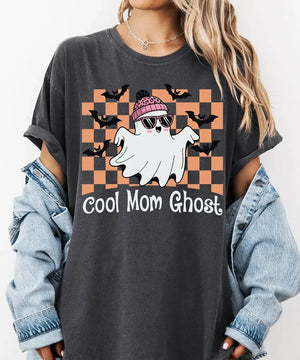 Cool Mom Ghost Halloween Comfort Colors T-Shirt or Sweatshirt – Funny Spooky Season Shirt - Woven Mama