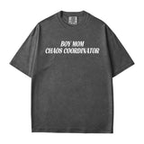 Boy Mom Chaos Coordinator T-Shirt – Funny Comfort Colors Tee for Moms of Boys - Woven Mama