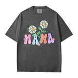 Colorful MAMA Comfort Colors® T-Shirt – Floral Mom Shirt - Woven Mama