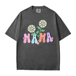 Colorful MAMA Comfort Colors® T-Shirt – Floral Mom Shirt - Woven Mama