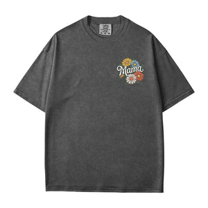 Mama T-Shirt – Comfort Colors Minimal Floral Mom Tee - Woven Mama