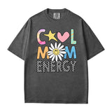Cool Mom Energy T-Shirt – Trendy Mom Comfort Colors Tee - Woven Mama