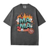 Mama T-Shirt – Vintage Wild Fire Comfort Colors Tee for Cool Moms - Woven Mama